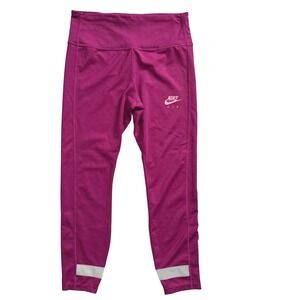 Nike Air Dri Fit Magenta Pink Leggings Cropped‎ Athletic Workout Womens Size M